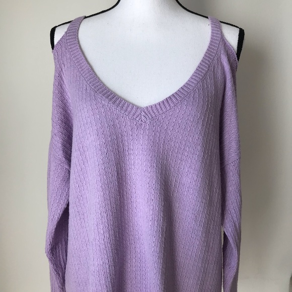 UO Kimchi Blue Kia Cold Shoulder Sweater Top - Picture 6 of 8